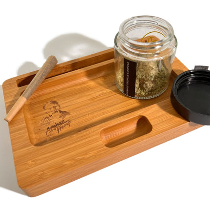 Afghan Hemp Wooden Rolling Tray