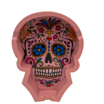 Poly Resin Skull day of the dead (dia de los muertos) ashtray
