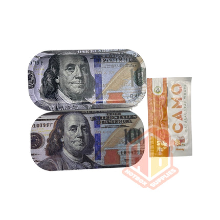 Small metal tray with 3D magnetic lid 8 x 4 inches