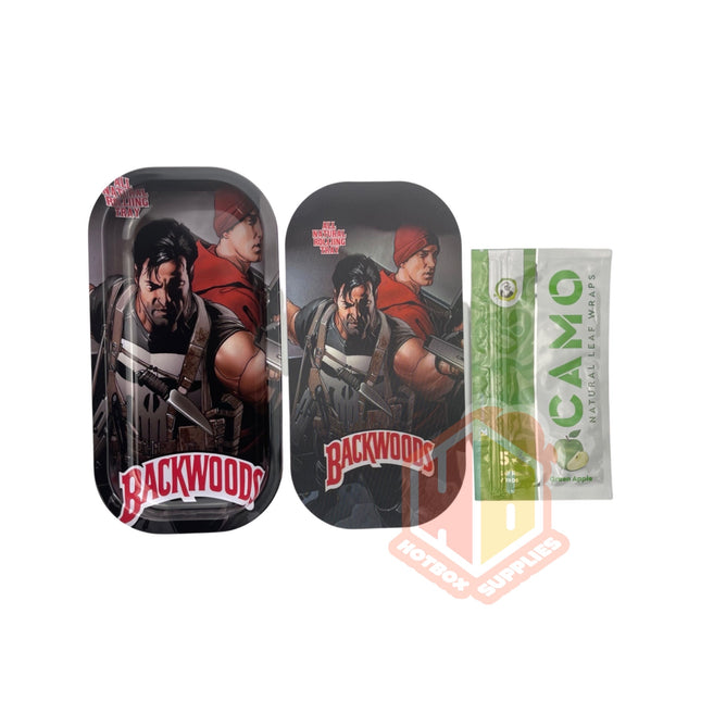 Small metal tray with 3D magnetic lid  8 x 4 inches