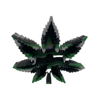 Marijuana plant shaped silicone ashtray with “debowler”