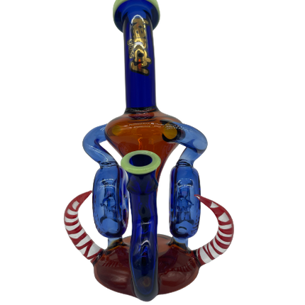 Kandy Glass 10” Dab Rig Horns and side recyclers