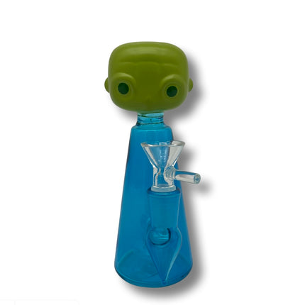 Alien Head Glass Bubbler Water Pipe