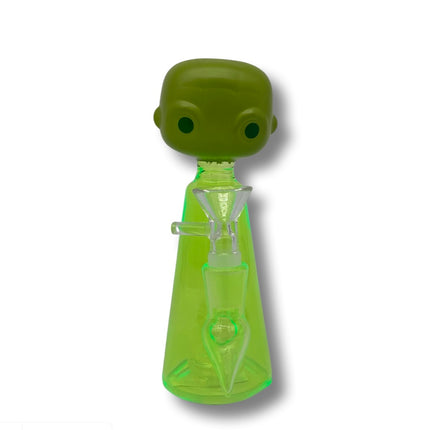 Alien Head Glass Bubbler Water Pipe
