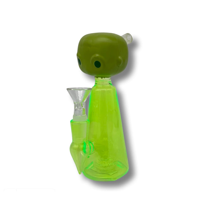 Alien Head Glass Bubbler Water Pipe
