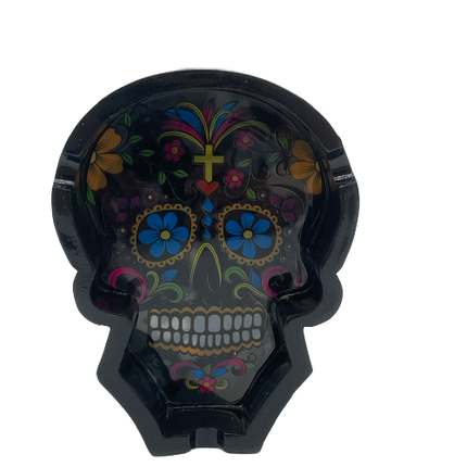 Poly Resin Skull day of the dead (dia de los muertos) ashtray