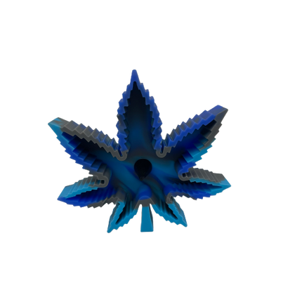 Marijuana plant shaped silicone ashtray with “debowler”