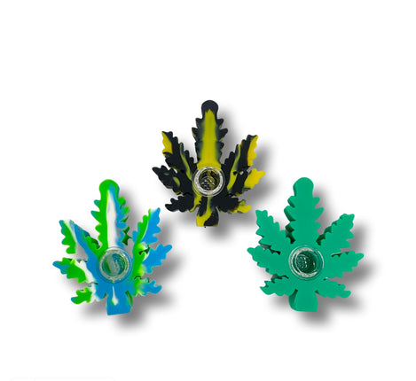 Silicone Hand Pipe Marijuana Plant