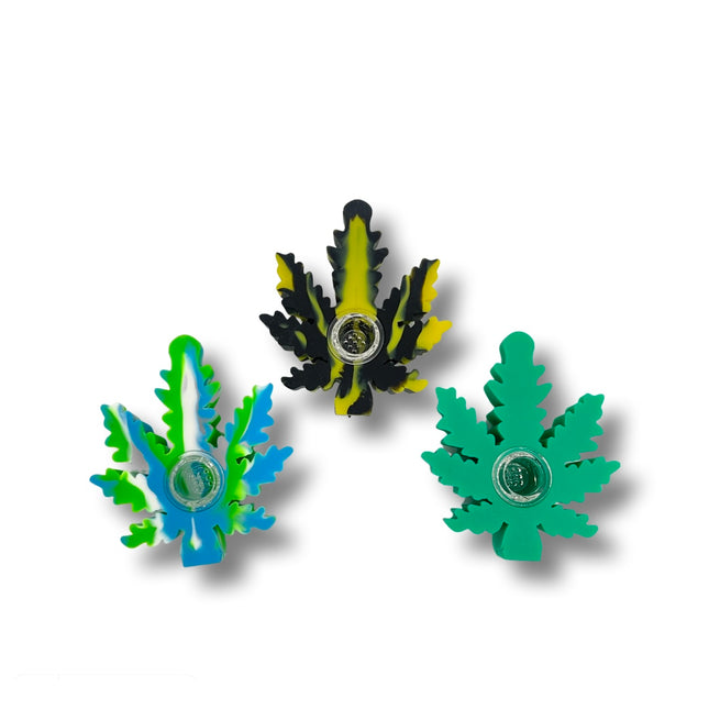 Silicone Hand Pipe Marijuana Plant