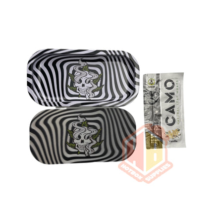 Small metal tray with 3D magnetic lid  8 x 4 inches