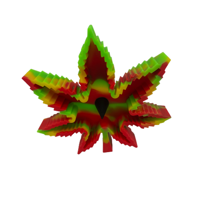 Marijuana plant shaped silicone ashtray with “debowler”