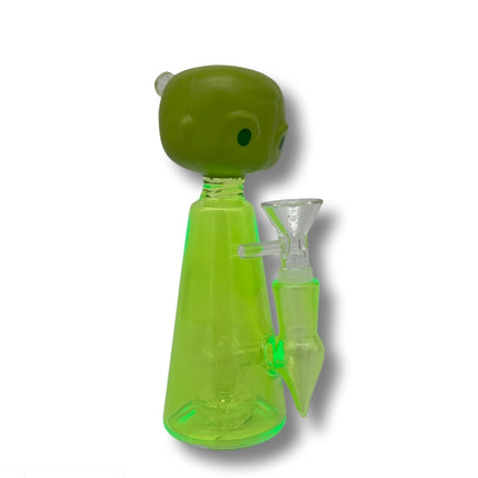 Alien Head Glass Bubbler Water Pipe