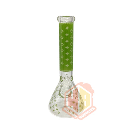 Marijuana Plant 7MM  14 Inch Beaker Bong