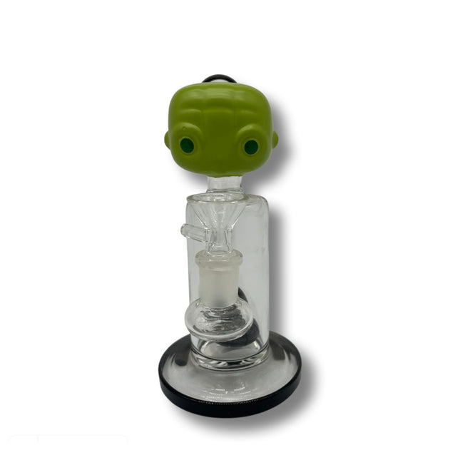 Alien Head Clear Bubbler Waterpipe