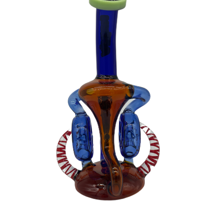 Kandy Glass 10” Dab Rig Horns and side recyclers